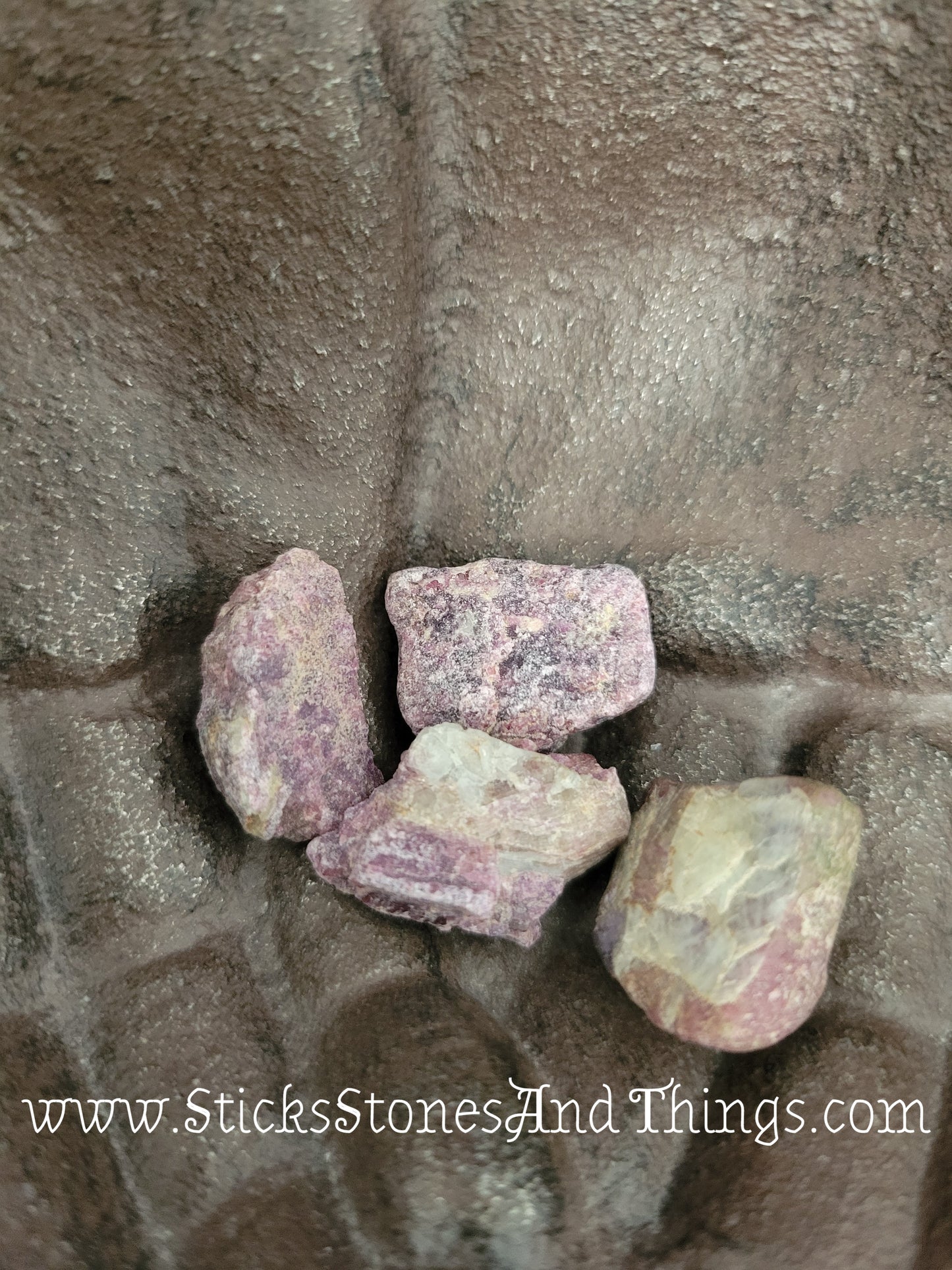 Rubellite with Green Tourmaline rough stone .75-1 inch