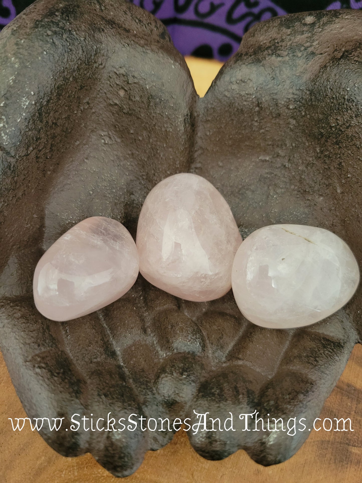 Rose Quartz Chakra Stone, XXL tumbled stones 1.5-1.75 inches