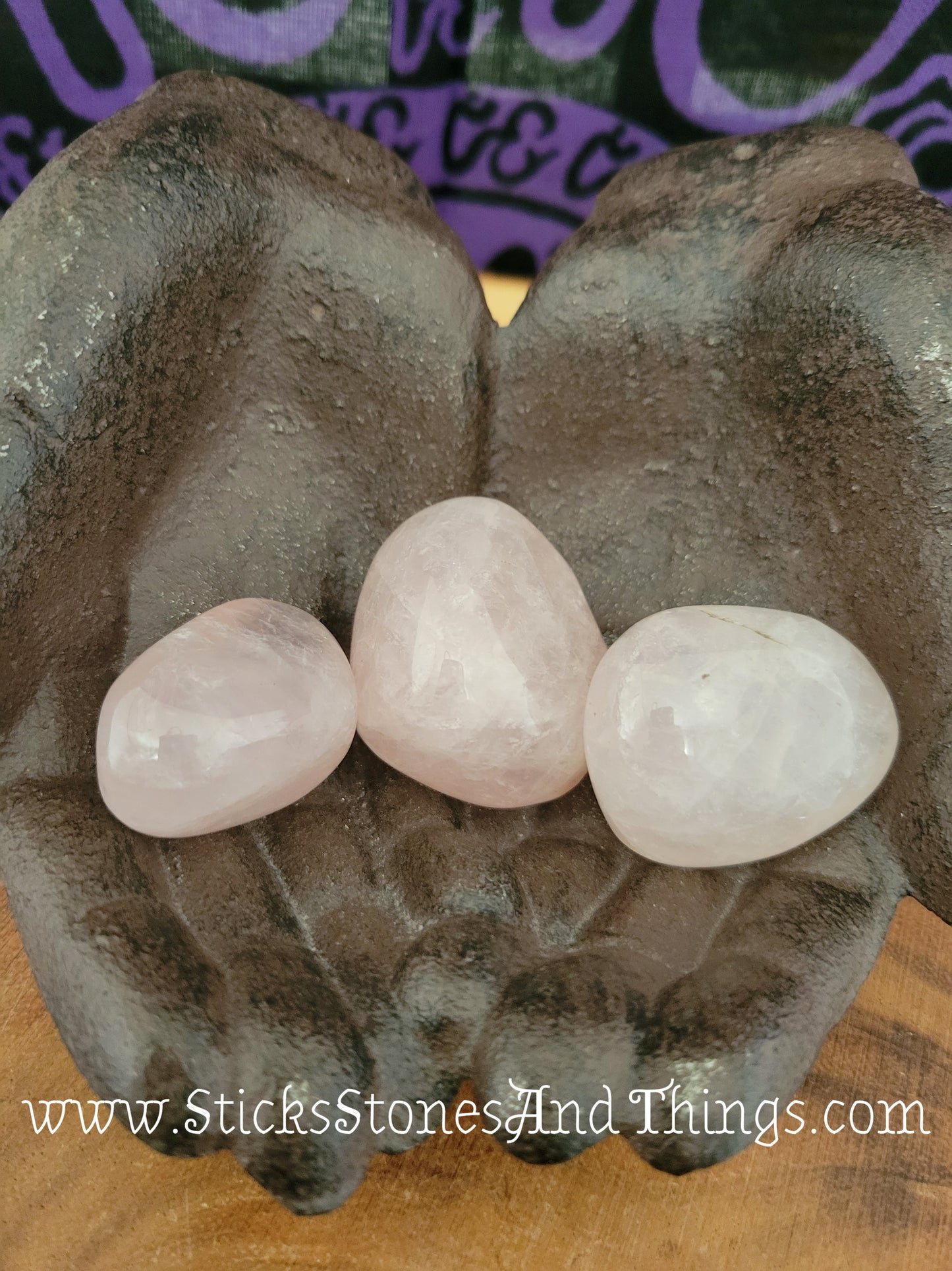 Rose Quartz Chakra Stone, XXL tumbled stones 1.5-1.75 inches