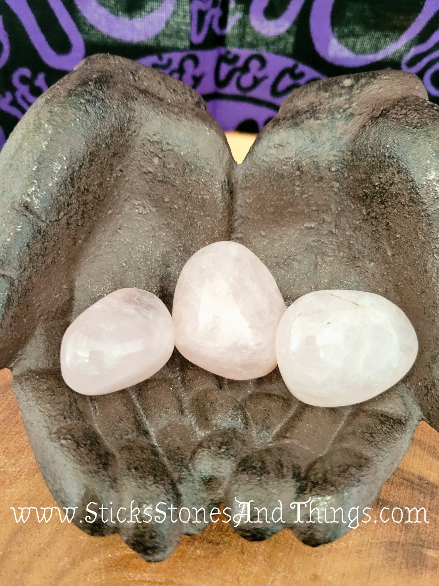 Rose Quartz Chakra Stone, XXL tumbled stones 1.5-1.75 inches