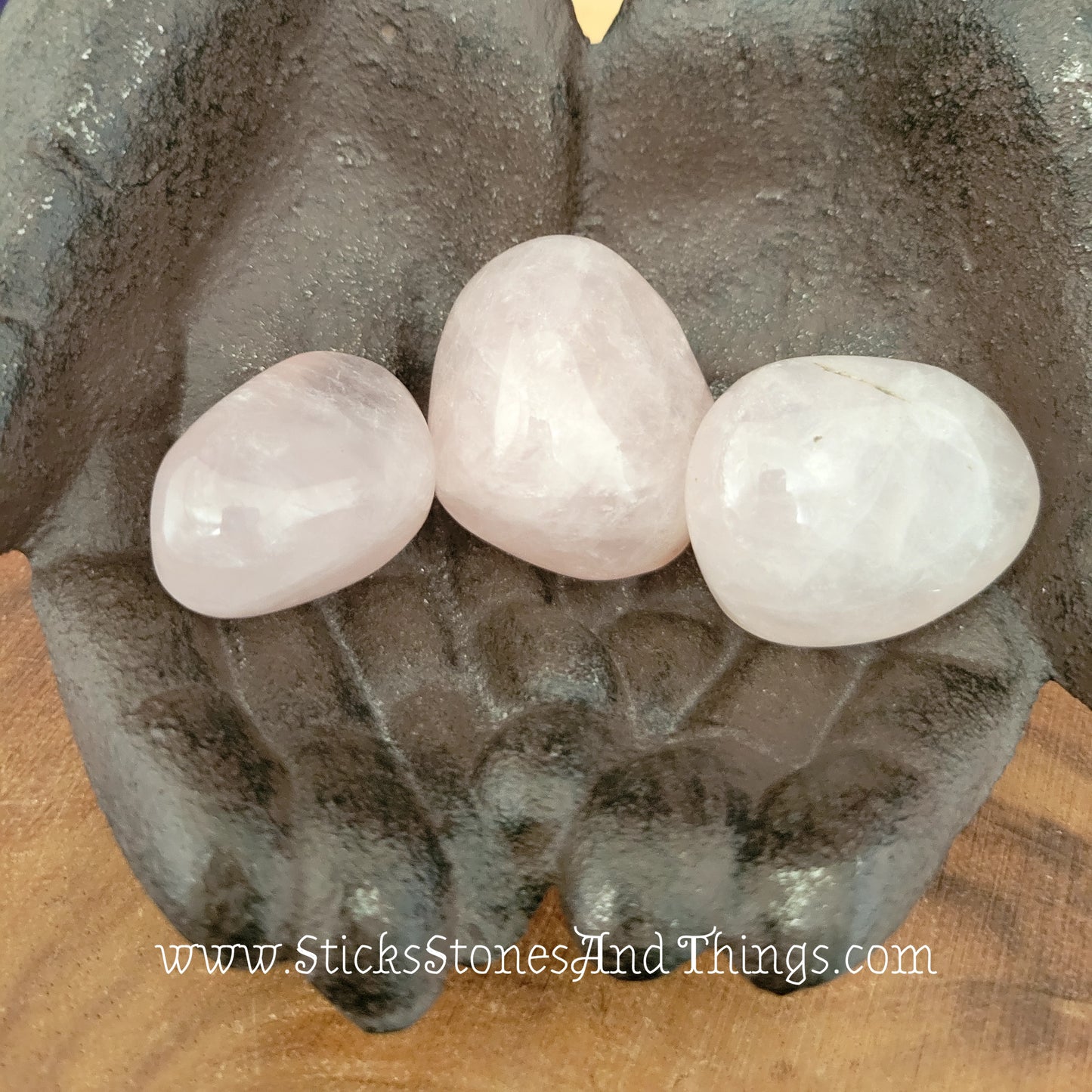 Rose Quartz Chakra Stone, XXL tumbled stones 1.5-1.75 inches