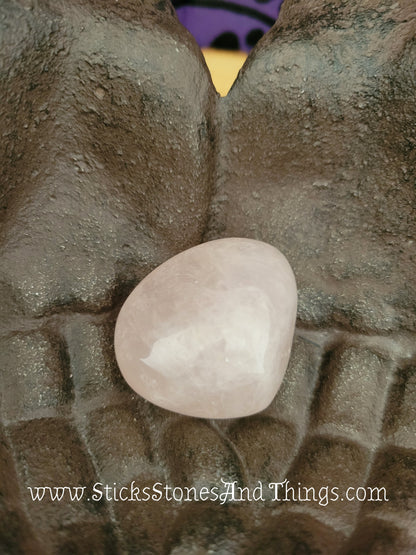 Rose Quartz Chakra Stone, XXL tumbled stones 1.5-1.75 inches