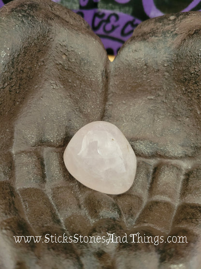 Rose Quartz Chakra Stone, XXL tumbled stones 1.5-1.75 inches