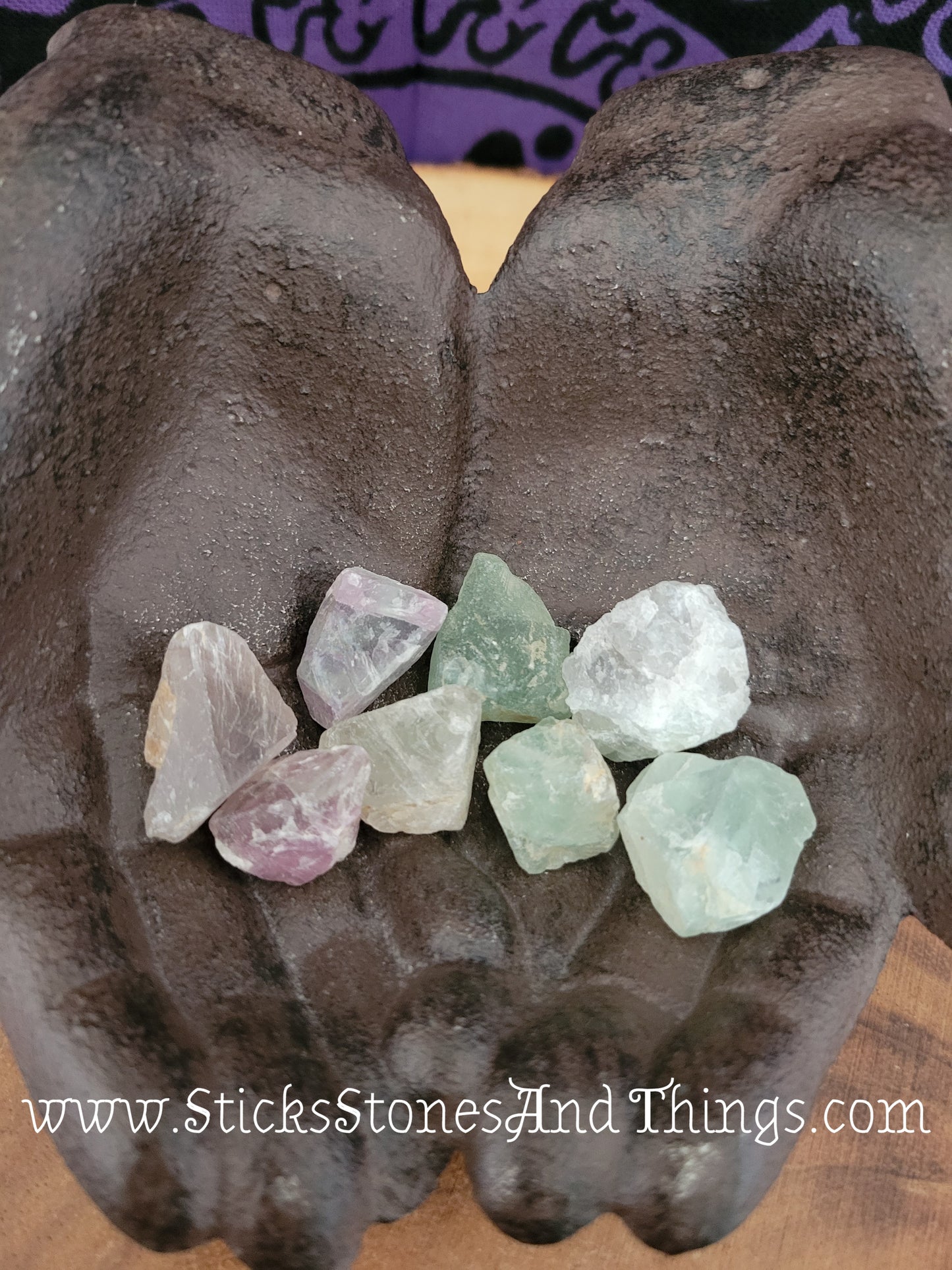 Rainbow Fluorite rough stone .75-1 inch