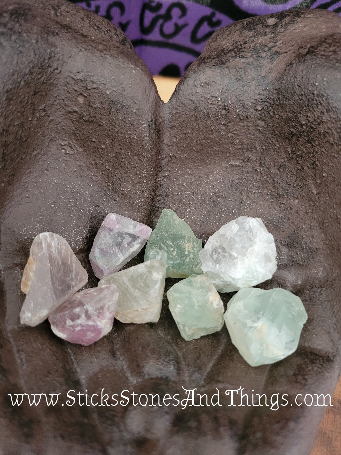 Rainbow Fluorite rough stone .75-1 inch