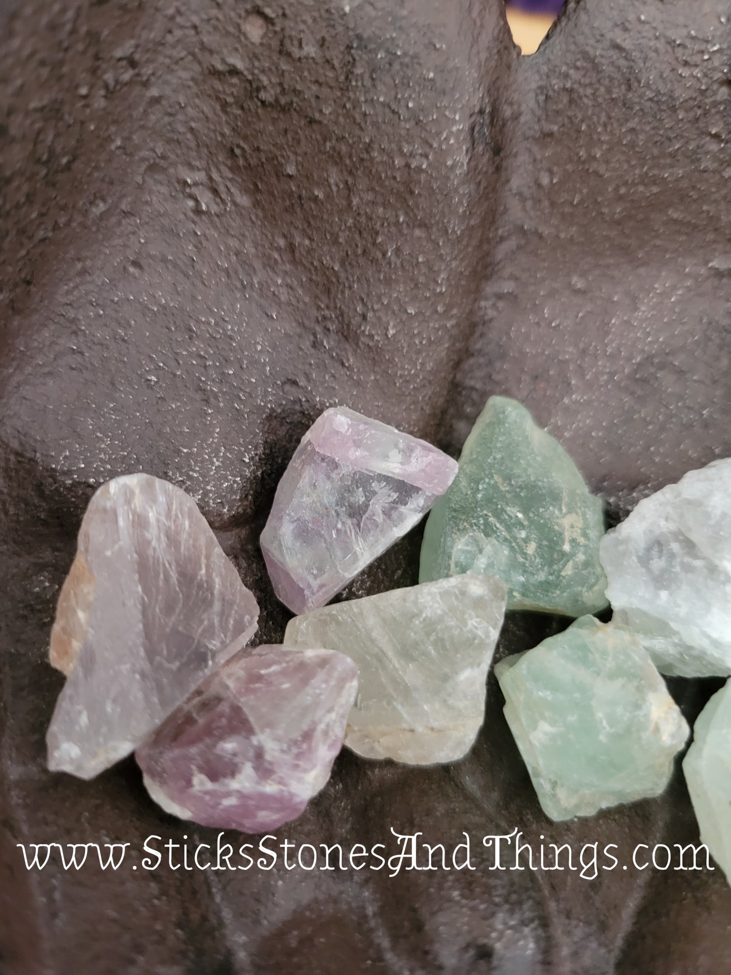 Rainbow Fluorite rough stone .75-1 inch
