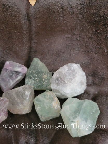 Rainbow Fluorite rough stone .75-1 inch
