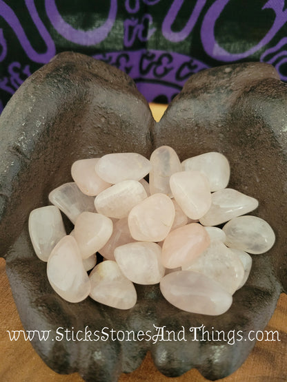 Rose Quartz A grade tumbled stones .75 inch