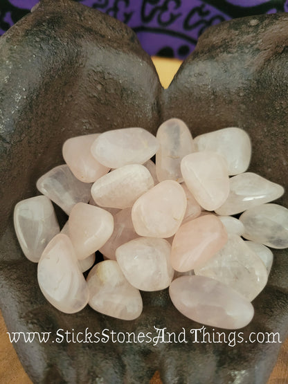 Rose Quartz A grade tumbled stones .75 inch