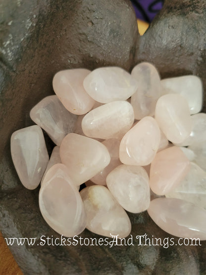 Rose Quartz A grade tumbled stones .75 inch