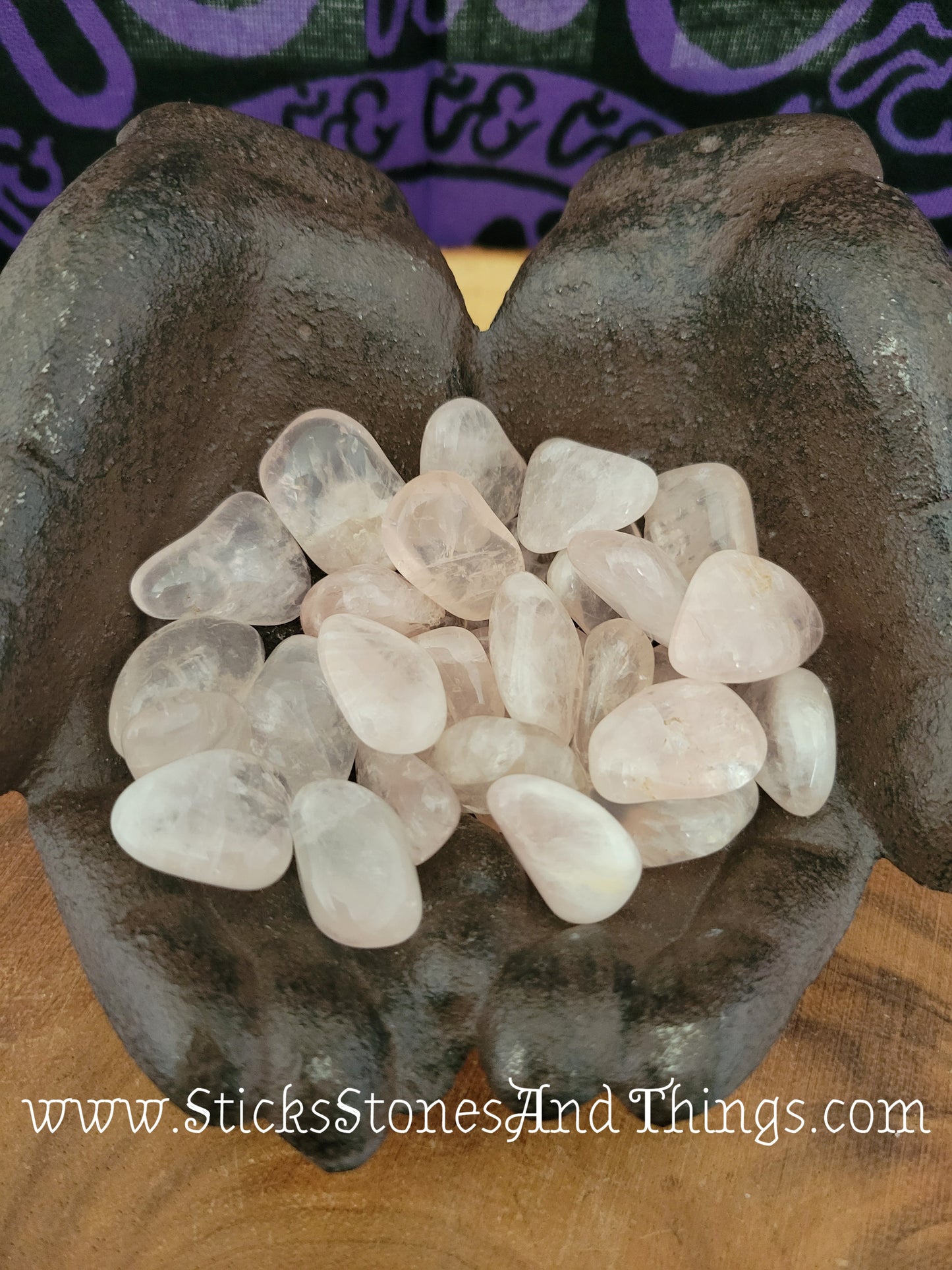 Rose Quartz A grade tumbled stones 1 inch