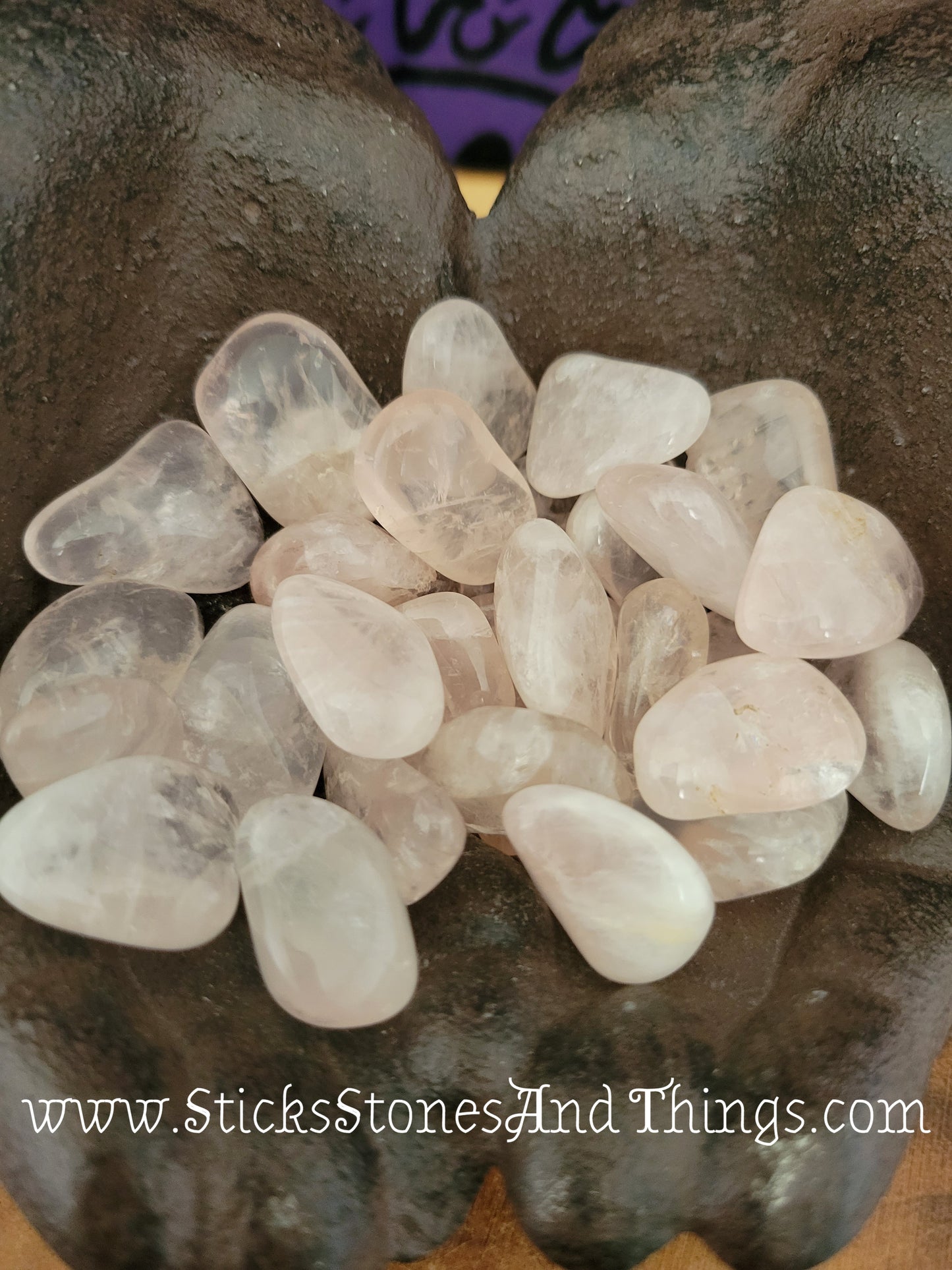 Rose Quartz A grade tumbled stones 1 inch