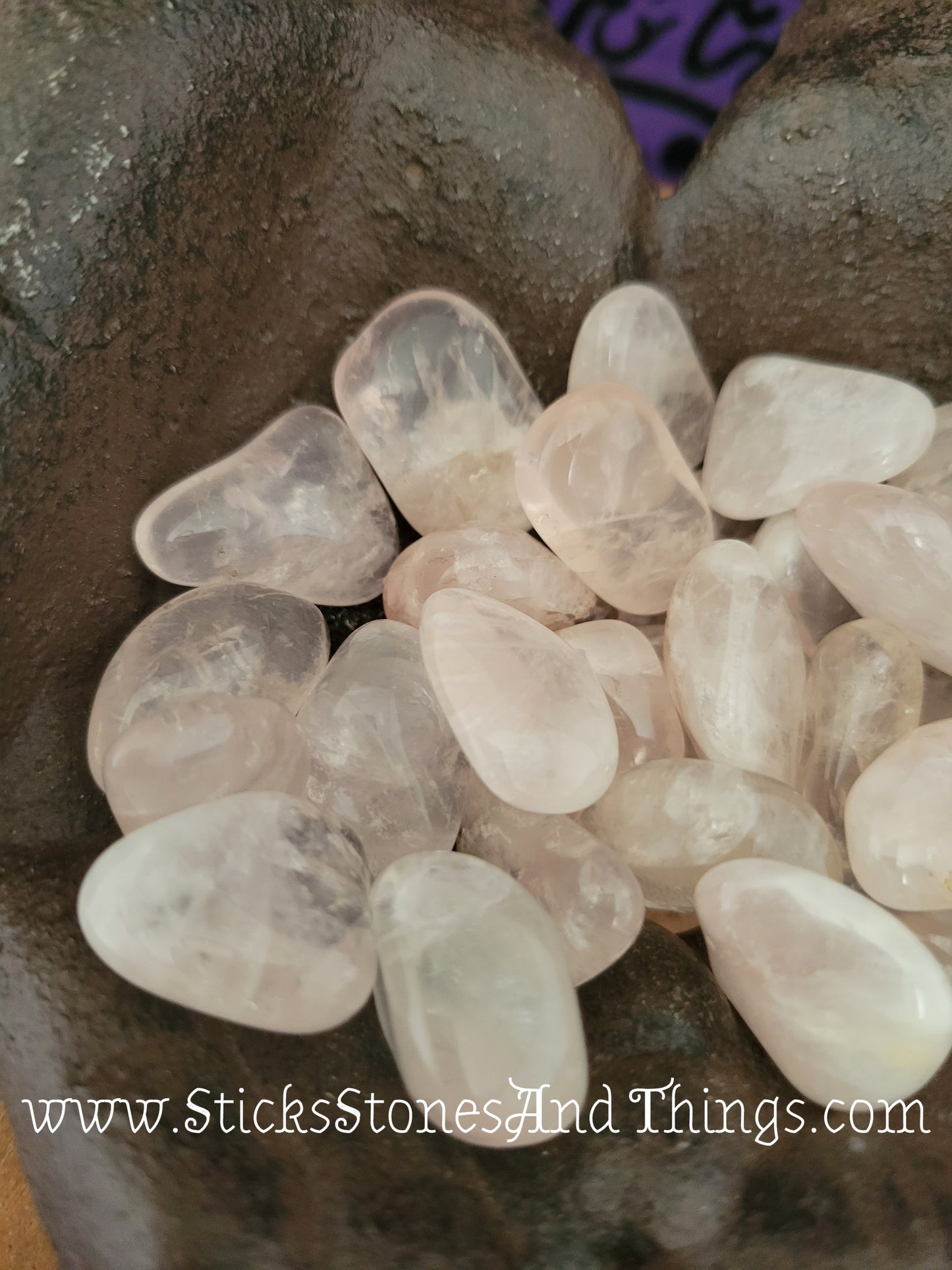 Rose Quartz A grade tumbled stones 1 inch