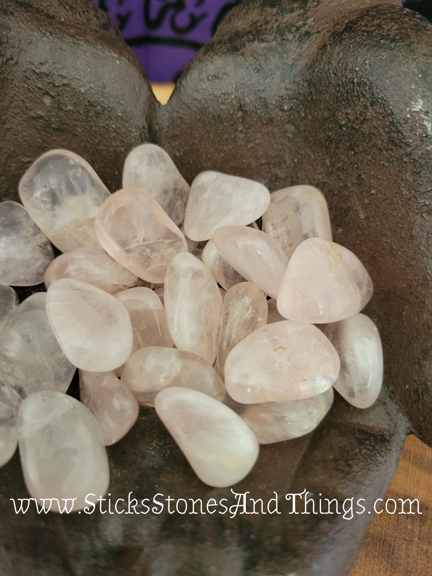 Rose Quartz A grade tumbled stones 1 inch