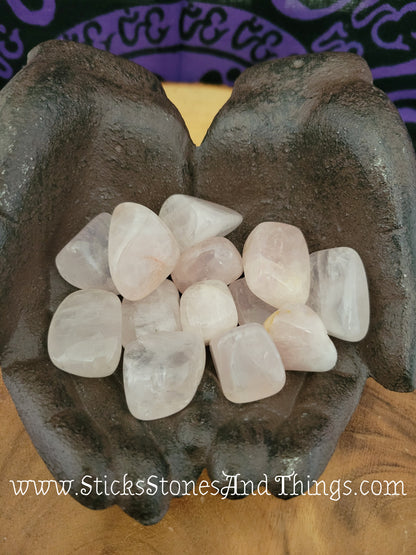 Rose Quartz A grade tumbled stones 1.25 inches