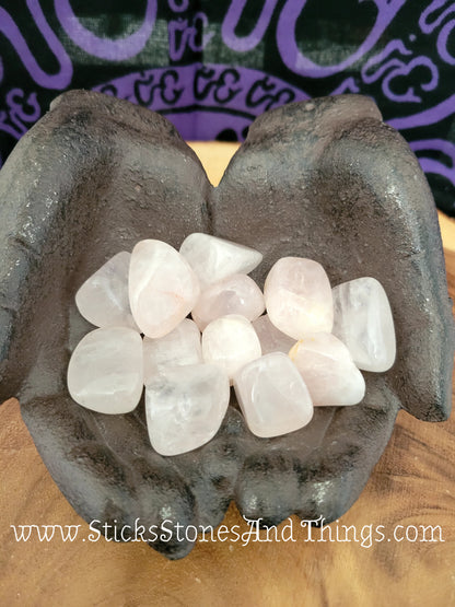 Rose Quartz A grade tumbled stones 1.25 inches