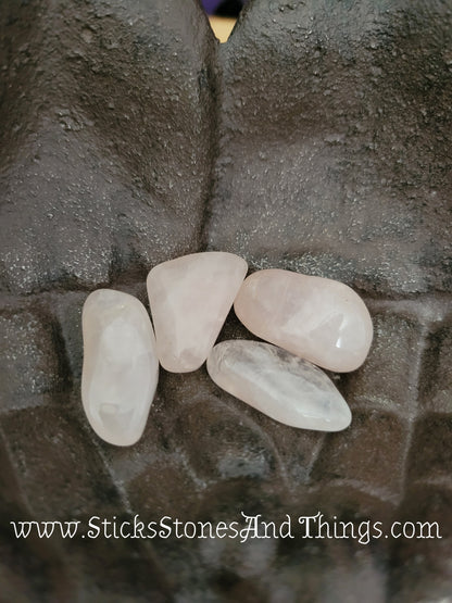 Rose Quartz A grade tumbled stones 1.25 inches