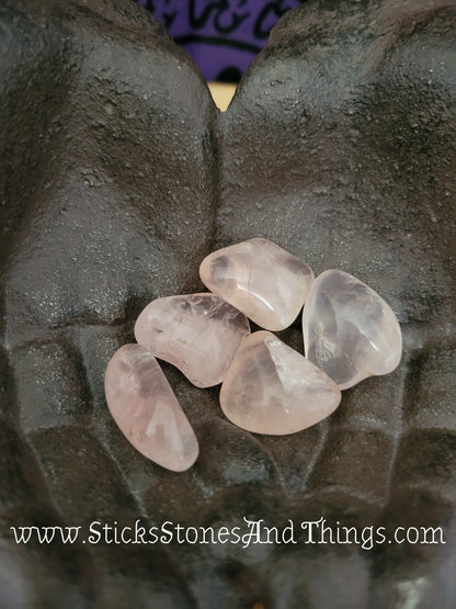 Rose Quartz AA grade tumbled stones 1 inch