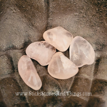 Rose Quartz AA grade tumbled stones 1 inch