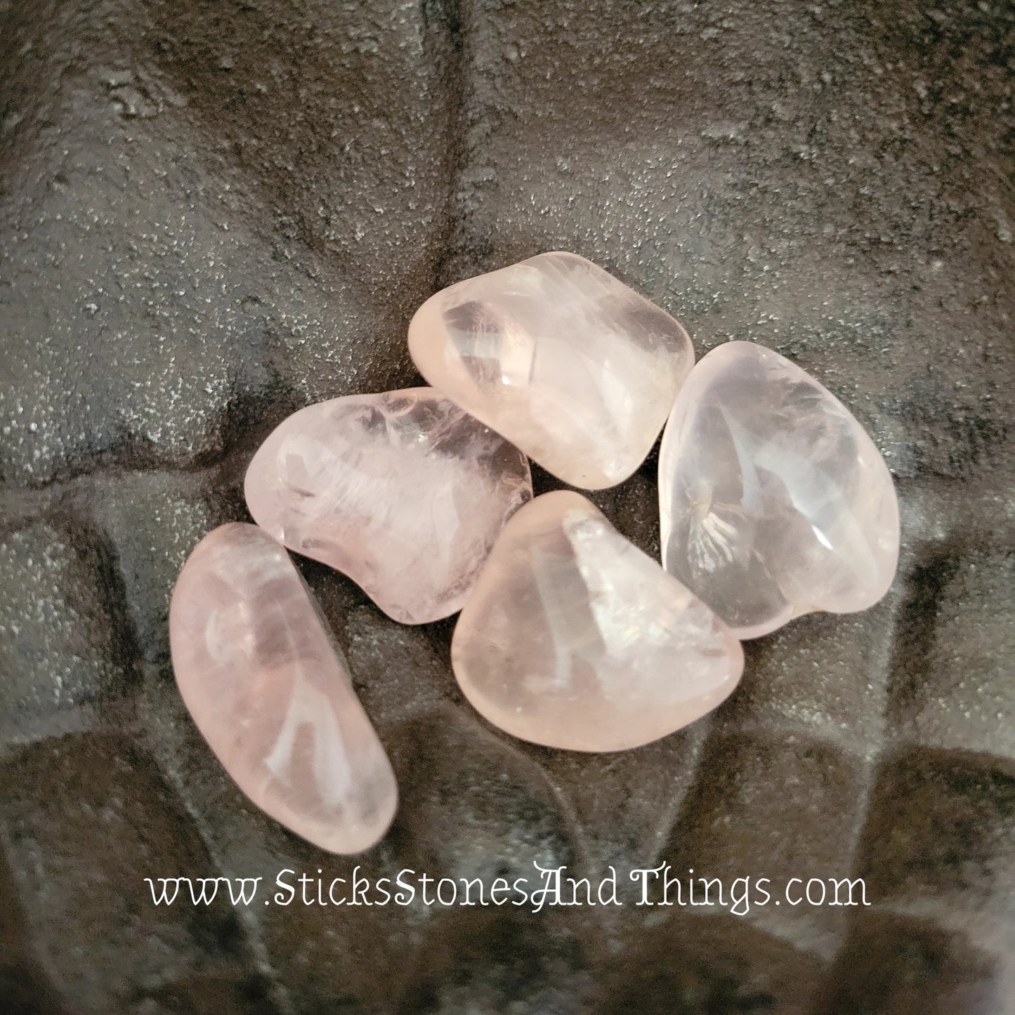 Rose Quartz AA grade tumbled stones 1 inch