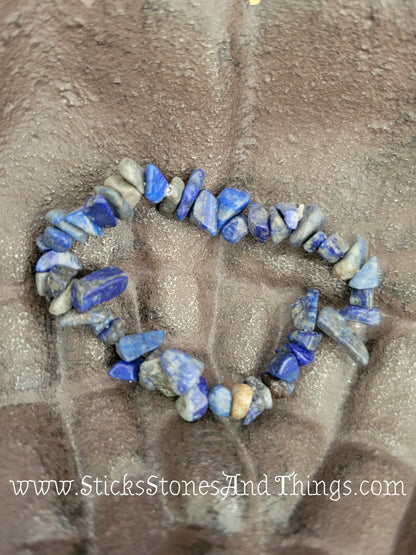 Lapis Lazuli Chip Bead Bracelets 7 inches