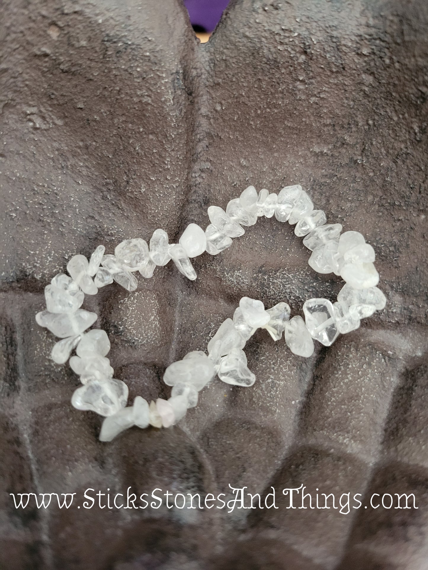 Quartz Crystal Chip Bead Bracelets 7 inches