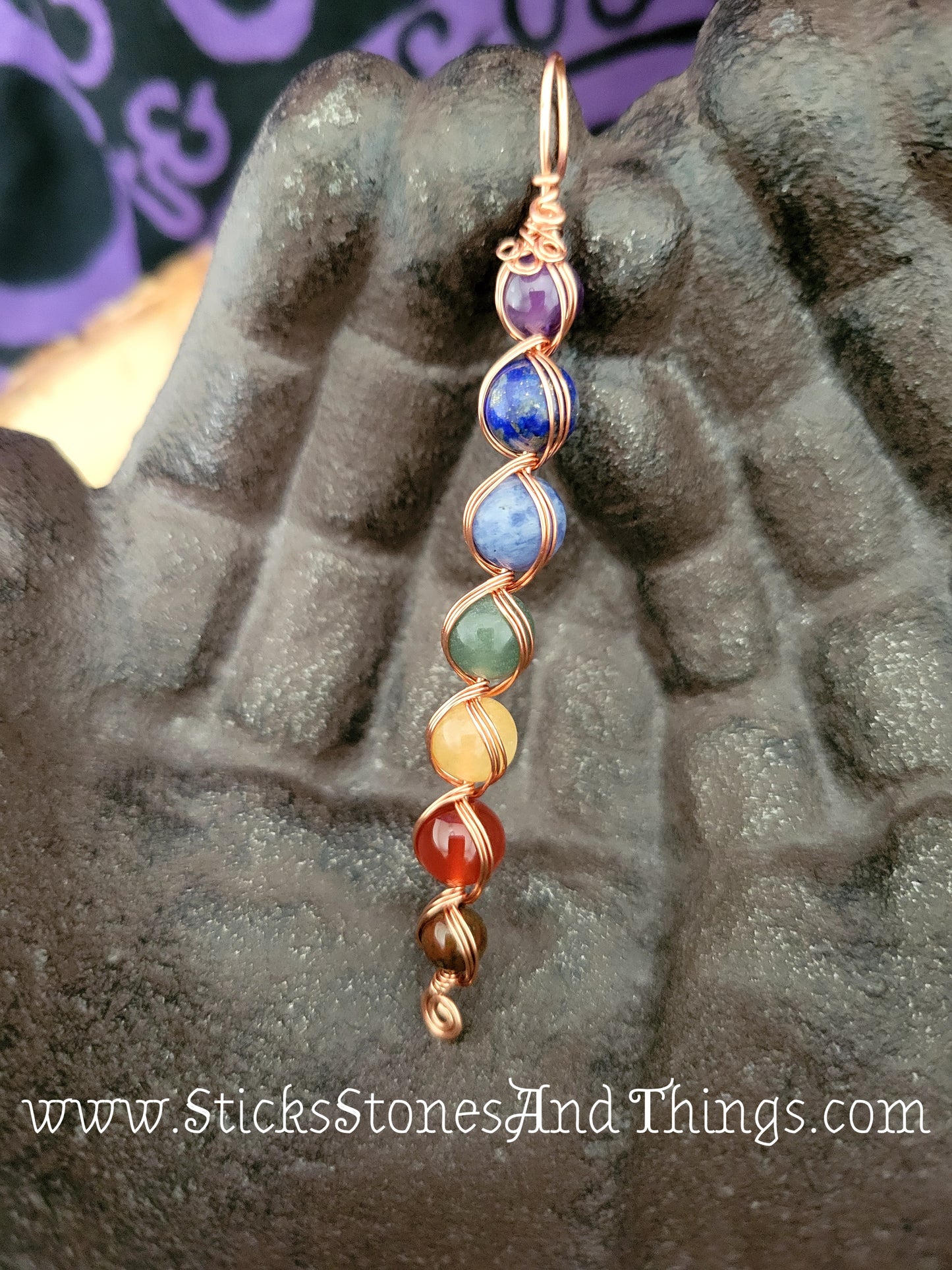 Wire-Wrapped Chakra Pendant