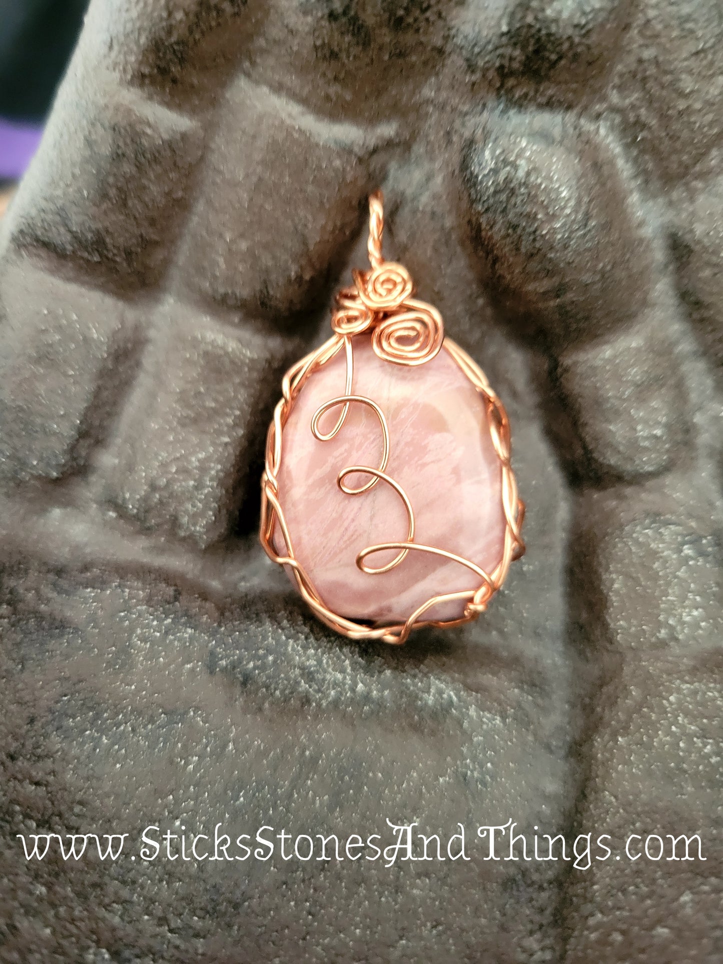 Mookite Wire-Wrapped Pendant