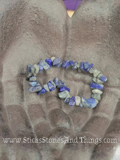 Lapis Lazuli Chip Bead Bracelets 7 inches
