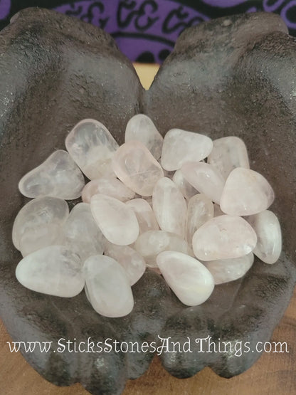 Rose Quartz A grade tumbled stones 1 inch