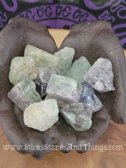 Rainbow Fluorite rough stone 1.5 inches