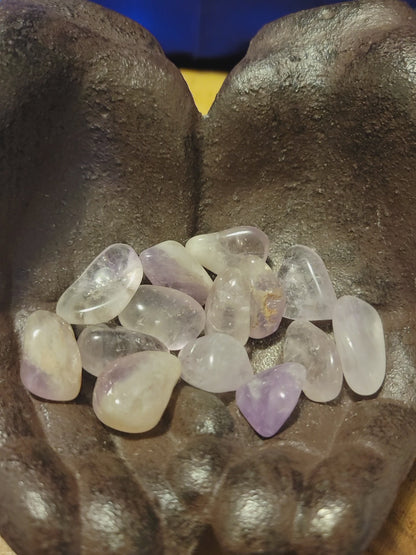 Light Amethyst Tumbled Crystals from India medium 1 inch