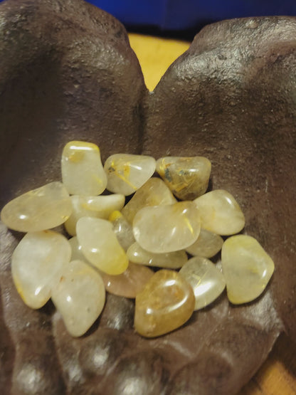 Rutilated Quartz Tumbled Crystals 1 inch