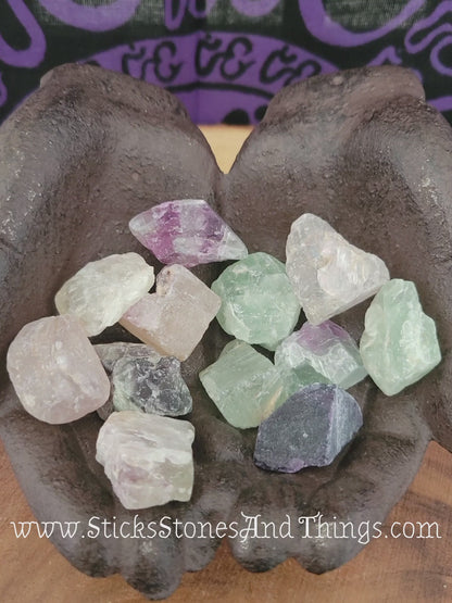 Rainbow Fluorite rough stone 1.25 inches